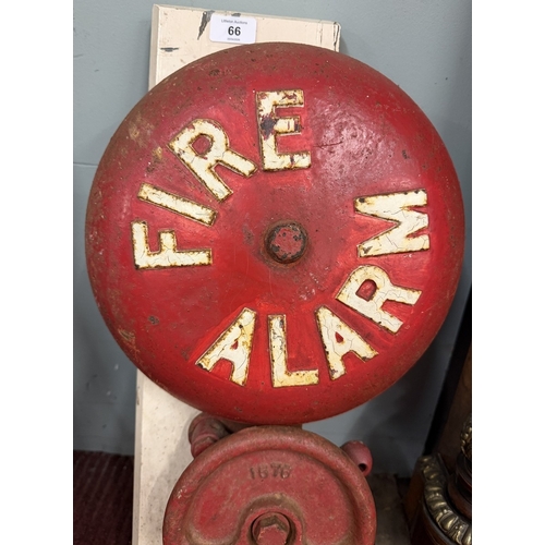 66 - Vintage hand cranked working fire alarm