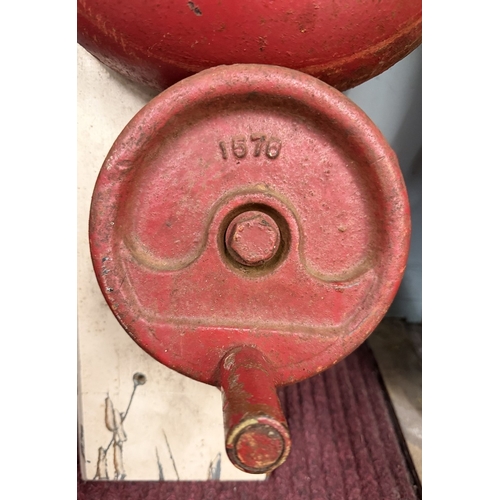 66 - Vintage hand cranked working fire alarm