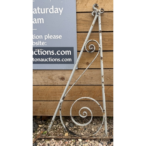 68 - Pair of large iron hanging wall brackets