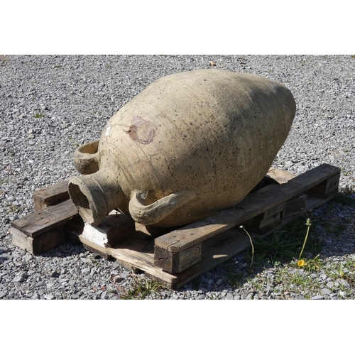 408 - Very large terracotta amphora - Approx H: 113cm