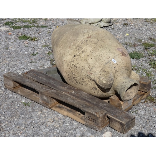 408 - Very large terracotta amphora - Approx H: 113cm