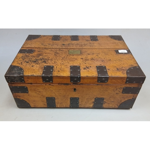 218 - Mappin & Webb large cutlery box marked Mrs. Wheatley to top - Approx W: 53cm D: 38cm H: 20cm