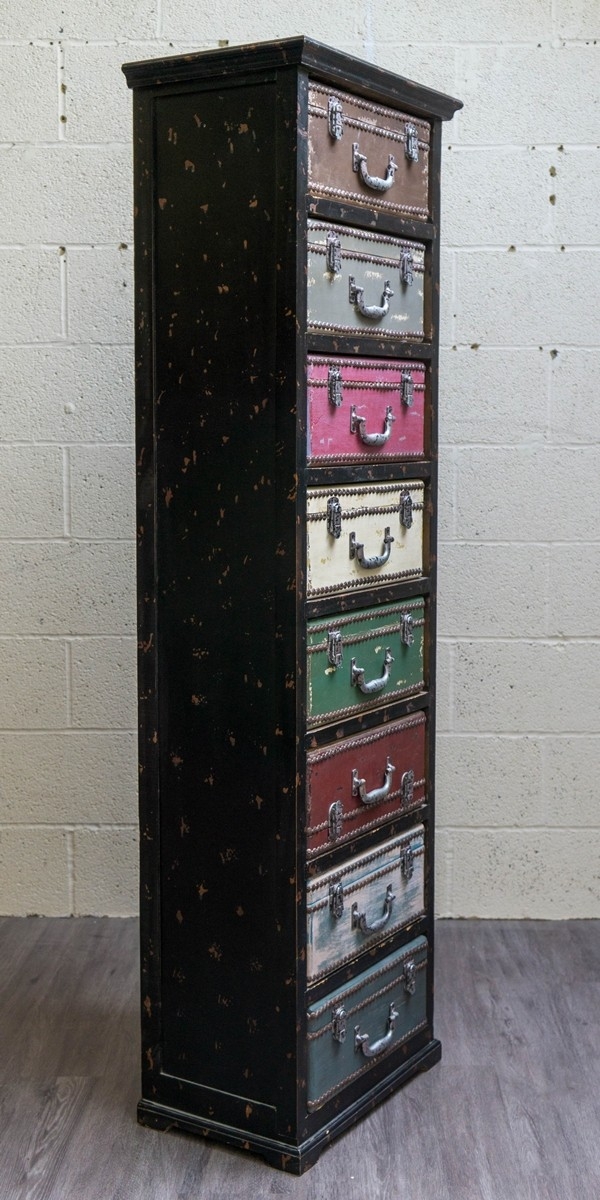 Unique storage unit comprising of 8 vintage cases - Approx W:46cm D ...