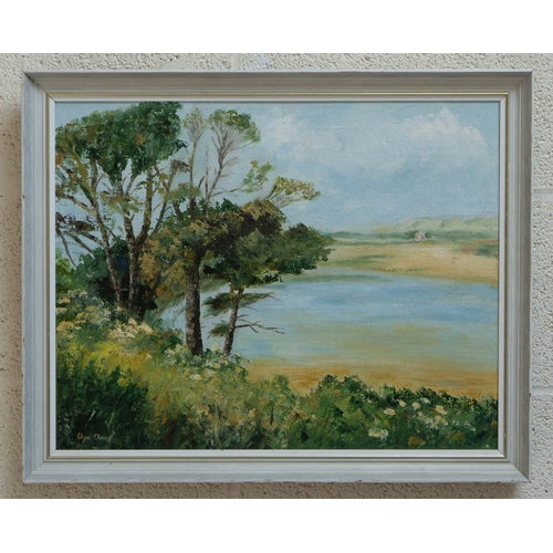 Oil on canvas of landscape signed Wyn Clacy