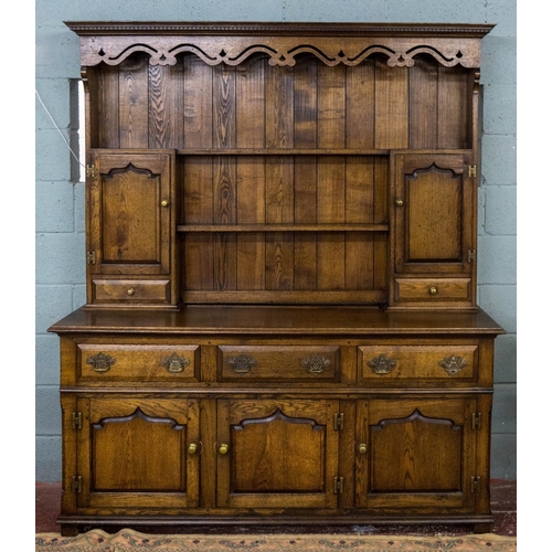 388 - Antique style oak dresser  - Approx W:175 cm D:50 cm H:203 cm