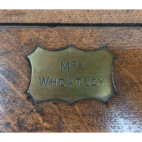 218 - Mappin & Webb large cutlery box marked Mrs. Wheatley to top - Approx W: 53cm D: 38cm H: 20cm