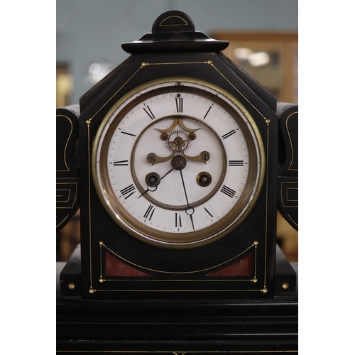 Slate mantel clock