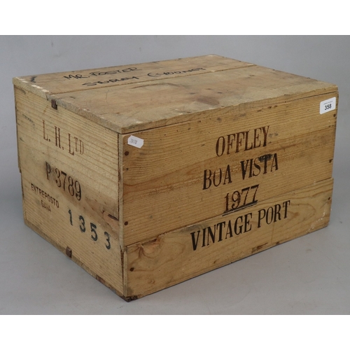 358 - Sealed crate of Offley Boa Vista 1977 vintage Port