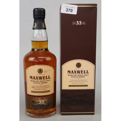 370 - Maxwell single malt 33 years old