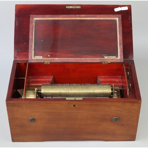 253 - Rare 19th&nbsp;century drum and bell music box circa 1880 in good working condition. These boxes are seld...