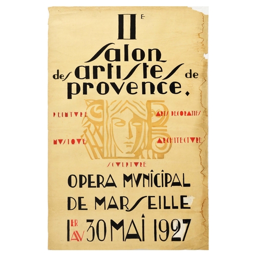 11 - Advertising Poster Provence Artist Salon Art Deco Art Exhibition Original vintage advertising poster... 