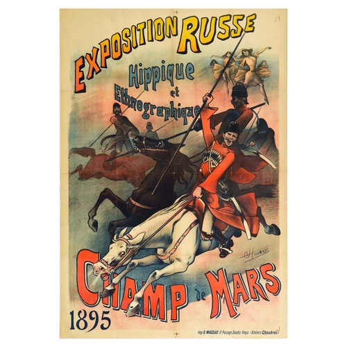 2 - Advertising Poster Exposition Russe Russian Exhibition Choubrac Equestrian Ethnographic  Original an... 