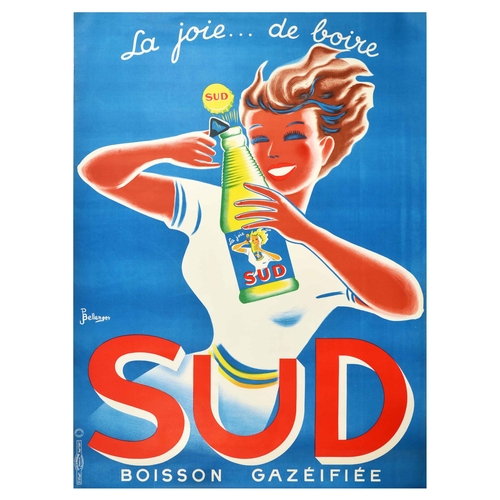 201 - Advertising Poster Sud Fizzy Drink France Original vintage advertising poster for a French carbonate... 