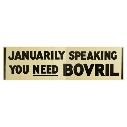 28 - Advertising Poster Bovril Beef Hot Drink Januarily Winter Original vintage advertising poster for Bo... 