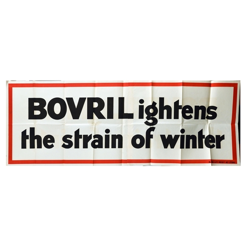 40 - Advertising Poster Bovril Beef Hot Drink Winter Strain Original vintage advertising poster for Bovri... 