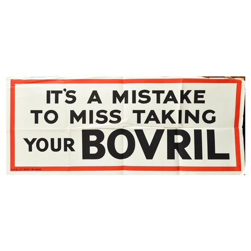 46 - Advertising Poster Bovril Beef Hot Drink Mistake Original vintage advertising poster for Bovril - It... 
