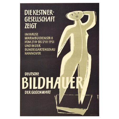 78 - Advertising Poster German Sculptors Bildhauer Art Exhibition Original vintage advertising poster for... 