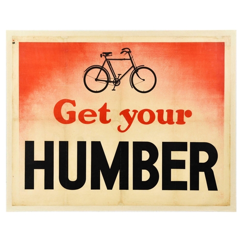 16 - Advertising Poster Humber Bicycle Bike Cycling. Original vintage advertising poster for Humber featu... 