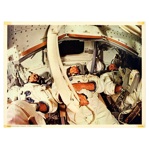 337 - Space Poster Apollo 8 NASA Moon Flight USA Astronaut. Set of 5 original vintage space posters showin... 