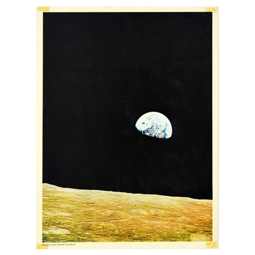 337 - Space Poster Apollo 8 NASA Moon Flight USA Astronaut. Set of 5 original vintage space posters showin... 