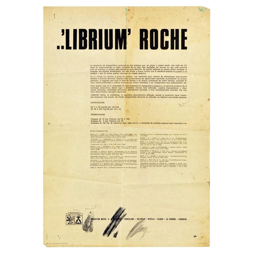 95 - Advertising Poster Librum Valium Drug Tengo Los Nervios Psychoaffective Equilibrium. Rare original v... 