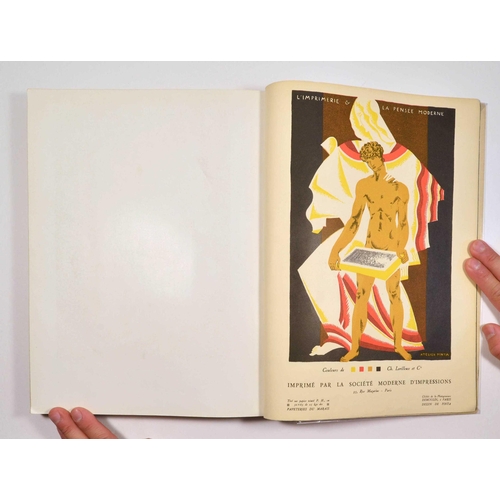 104 - Art Deco Book Cassandre Cappiello Metropolis Union Syndicale Maitres Imprimeurs Noel 1928. Original ... 