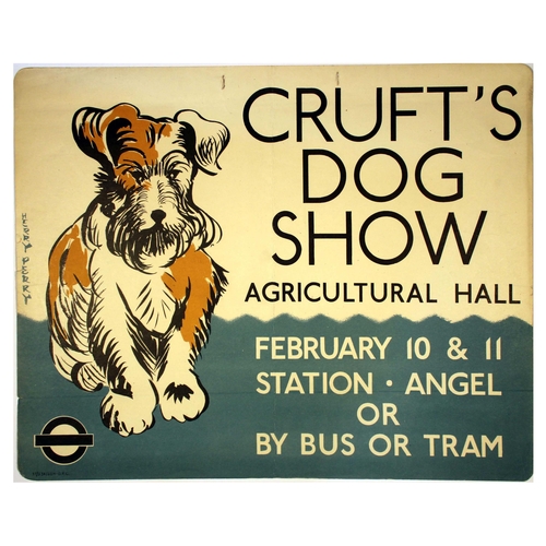 26 - London Underground Poster Herry Perry Crufts Dog Show Scottish Terrier. Original vintage London Tran... 