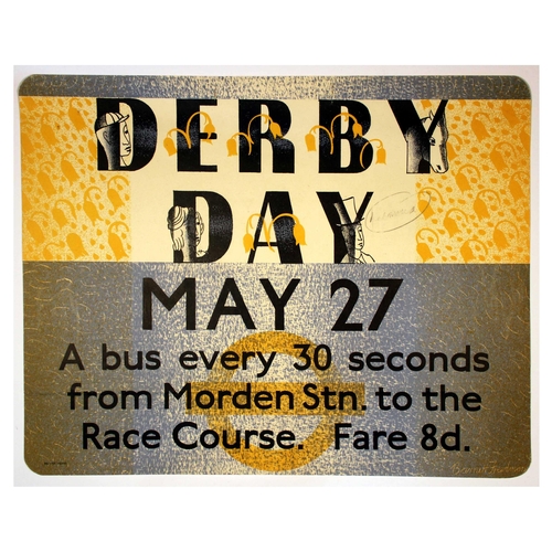 35 - London Underground Poster Barnett Freedman Derby Day Horse Racing. Original vintage London Transport... 