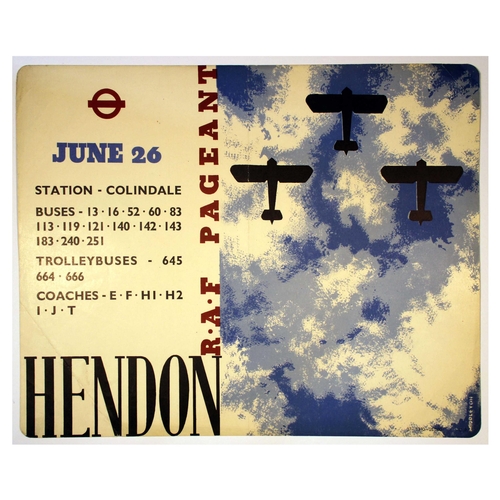 51 - London Underground Poster Middleton RAF Pageant Aircraft Display. Original vintage London Transport ... 