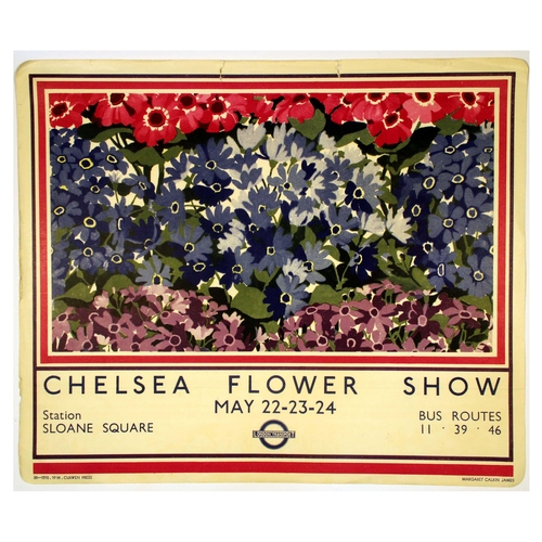 61 - London Underground Poster Margaret Calkin James Chelsea Flower Show. Original vintage London Transpo... 