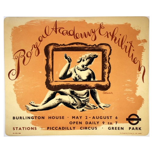 75 - London Underground Poster Hans Feibusch Royal Academy Art Exhibition. Original vintage London Transp... 