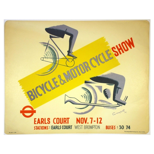 76 - London Underground Poster Guyart Art Deco Bicycle and Motorcycle Show. Original vintage London Trans... 