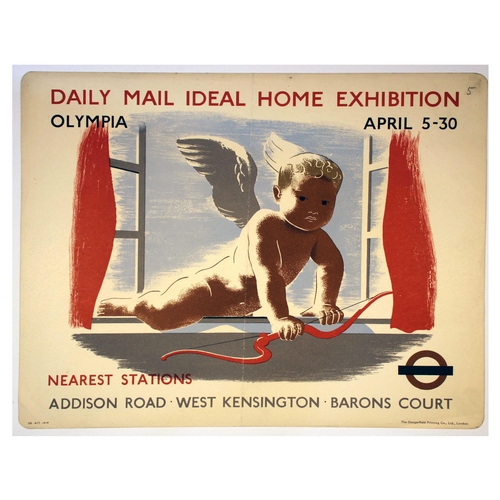 81 - London Underground Poster Daily Mail Cupid Olympia Ideal Home Exhibition. Original vintage London Tr... 