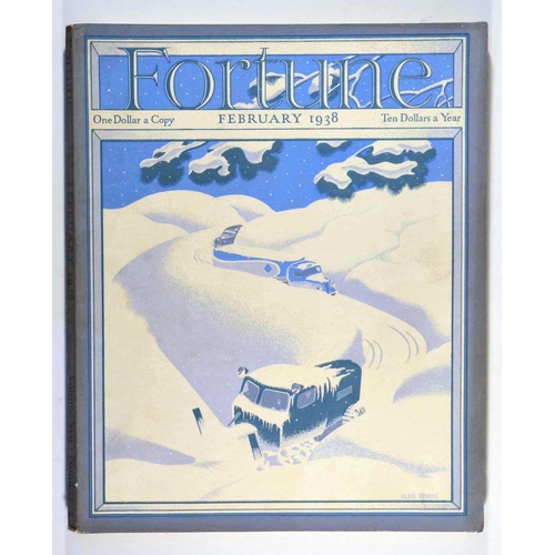 123 - Art Deco Magazine  Fortune Magazine February 1938 Atkins Cassandre. Original vintage magazine Fortun... 