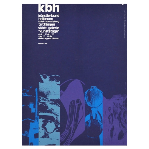128 - Advertising Poster KBH Artists Association Kunstlerbund Heilbronn. Original vintage advertising post... 