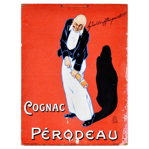 14 - Advertising Poster Cognac Perodeau Alcohol France Pichot. Original vintage advertising poster sign f... 