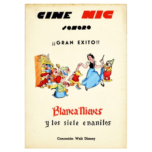 17 - Advertising Poster Snow White Cine NIC Toy Cinema Disney. Original vintage advertising poster for Ci... 