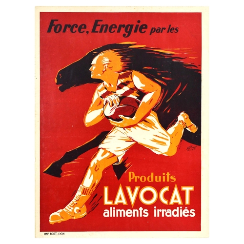 265 - Sport Poster Strength Energy Lavocat Products. Original vintage sport themed advertising poster - St... 