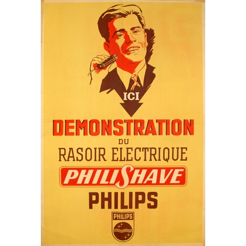 48 - Advertising Poster Philips PhiliShave Mad Men. Original vintage advertising poster for Philips Phili... 