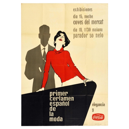 60 - Advertising Poster Fashion Show Spain Fair Contest Coca Cola. Original vintage advertising poster fo... 