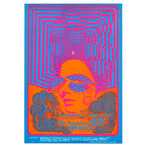 73 - Original vintage advertising poster for a music concert at the Avalon Ballroom Sutter at Van Ness fo... 
