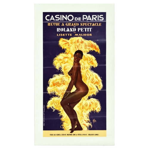 115 - Advertising Poster Casino De Paris Roland Petit Lisette Malidor. Original vintage advertising poster... 