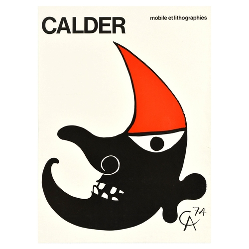 129 - Advertising Poster Calder Mobils Lithographies Art Exhibition. Original vintage advertising poster ... 
