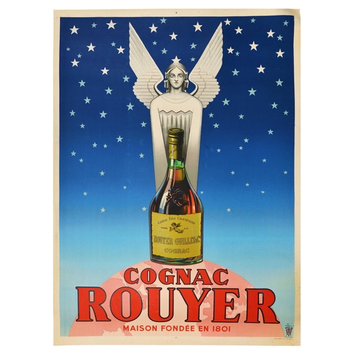 40 - Advertising Poster Cognac Rouyer Champagne. Original vintage advertising poster for Cognac Rouyer - ... 