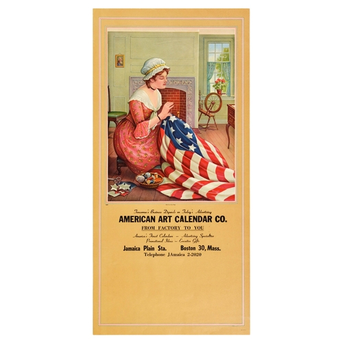 55 - Advertising Poster Birth of the Flag USA American Art Calendar . Original vintage advertising poster... 