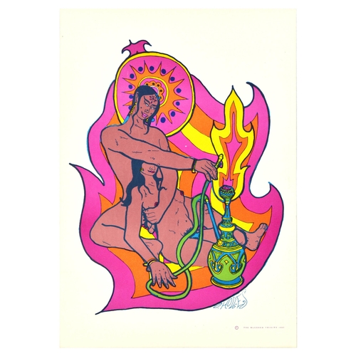 89 - Advertising Poster David Hodges The Blessed Trinity Hookah Psychedelic Erotic. Original vintage adve... 