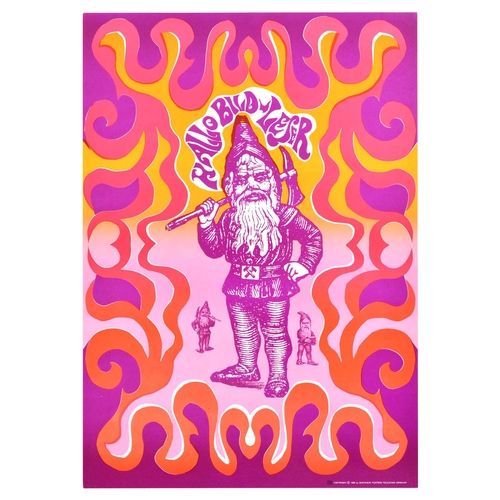 117 - Advertising Poster Gnome Picture Reader Lothar Gunther Psychedelic Pipa Pop. Original vintage advert... 