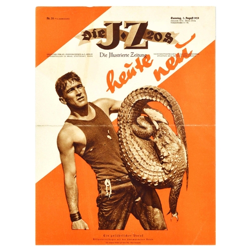 12 - Advertising Poster Die JZ 20s Alligator Tamer. Original vintage advertising poster for Die JZ 20s il... 