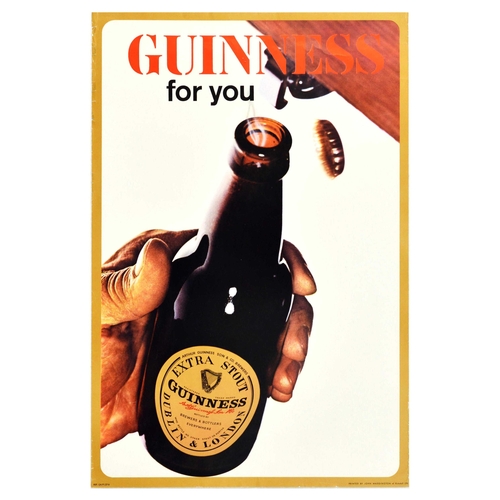 125 - Advertising Poster Guinness For You Dublin London Stout Beer. Original vintage advertising poster - ... 