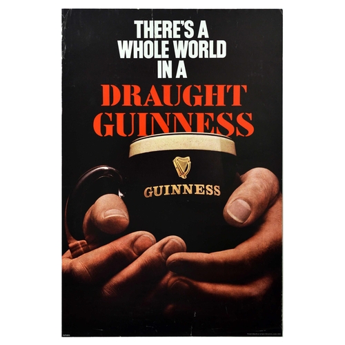 128 - Advertising Poster Guinness Stout Beer Draught There Is A Whole World. Original vintage advertising ... 